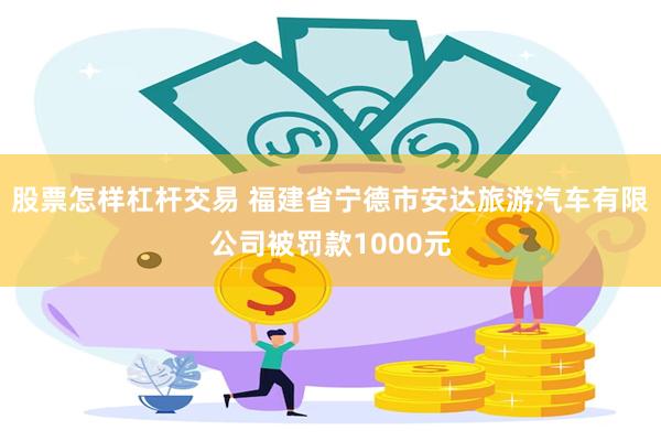 股票怎样杠杆交易 福建省宁德市安达旅游汽车有限公司被罚款1000元