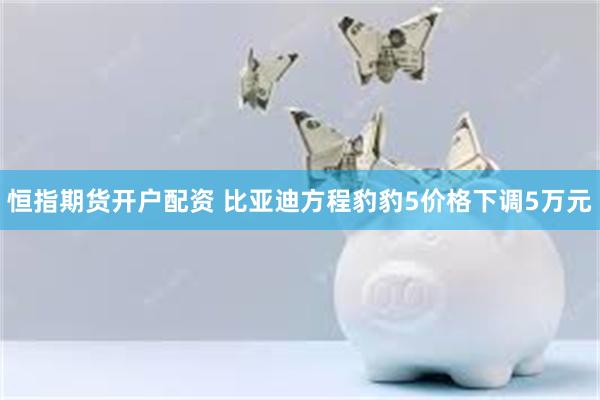 恒指期货开户配资 比亚迪方程豹豹5价格下调5万元