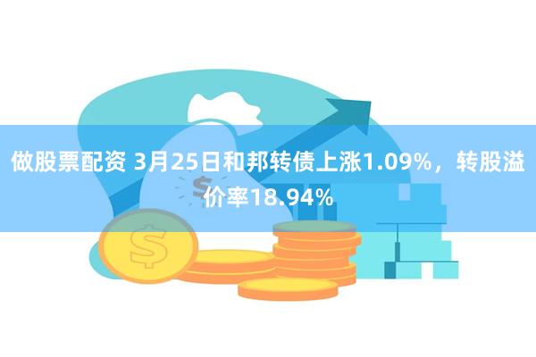 做股票配资 3月25日和邦转债上涨1.09%，转股溢价率18.94%