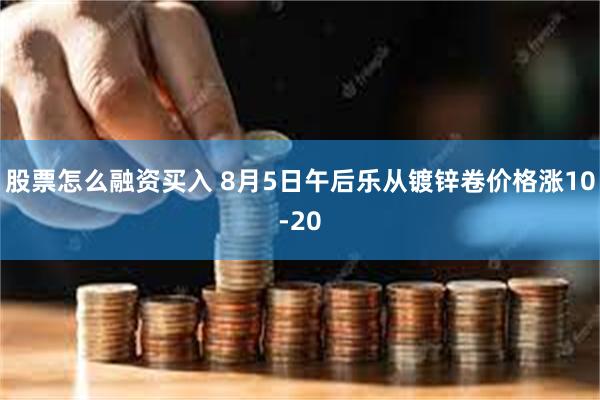 股票怎么融资买入 8月5日午后乐从镀锌卷价格涨10-20